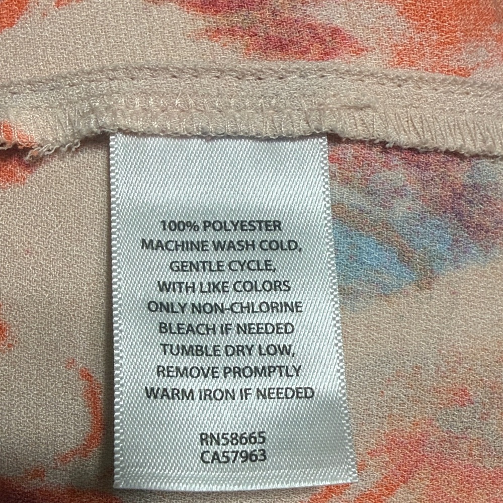 Halogen Vibrant Midi Dress in Cream, Orange, and Blue